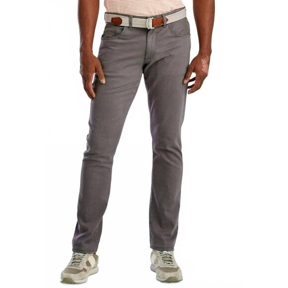 NEW JOHNNIE-O hugo slim straight pants in granite